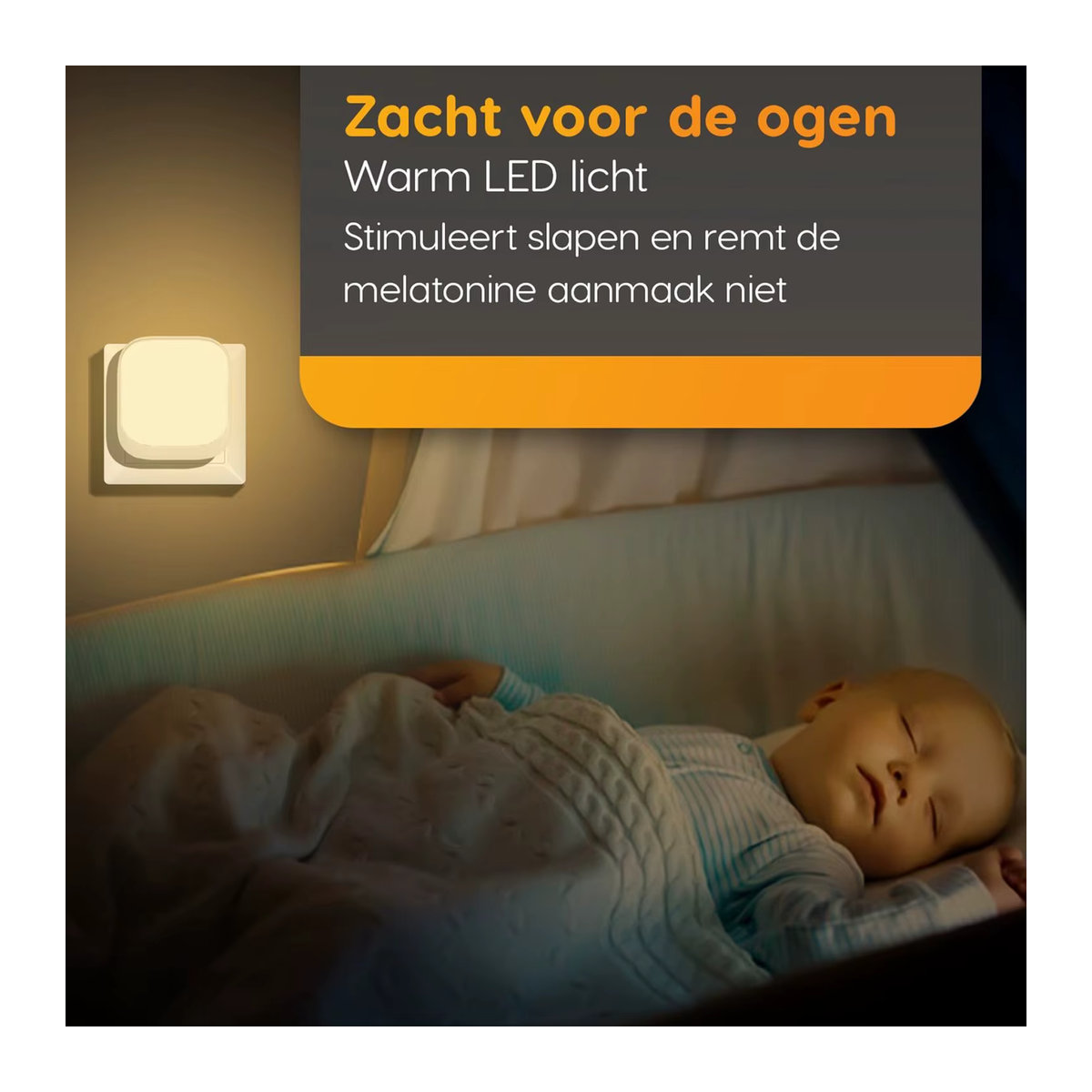 Ouelico LED-Nachtlicht mit Dämmerungssensor und einstellbarer Helligkeit, Warmweiß, Weiß - Bild 4