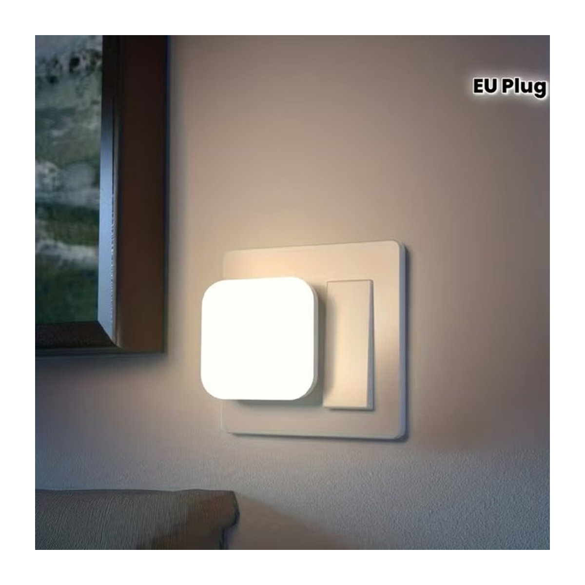 Ouelico LED-Nachtlichter Plug-in mit Dämmerungssensor in Weiß, warmweißes Licht, minimalistisches Design - Bild 1