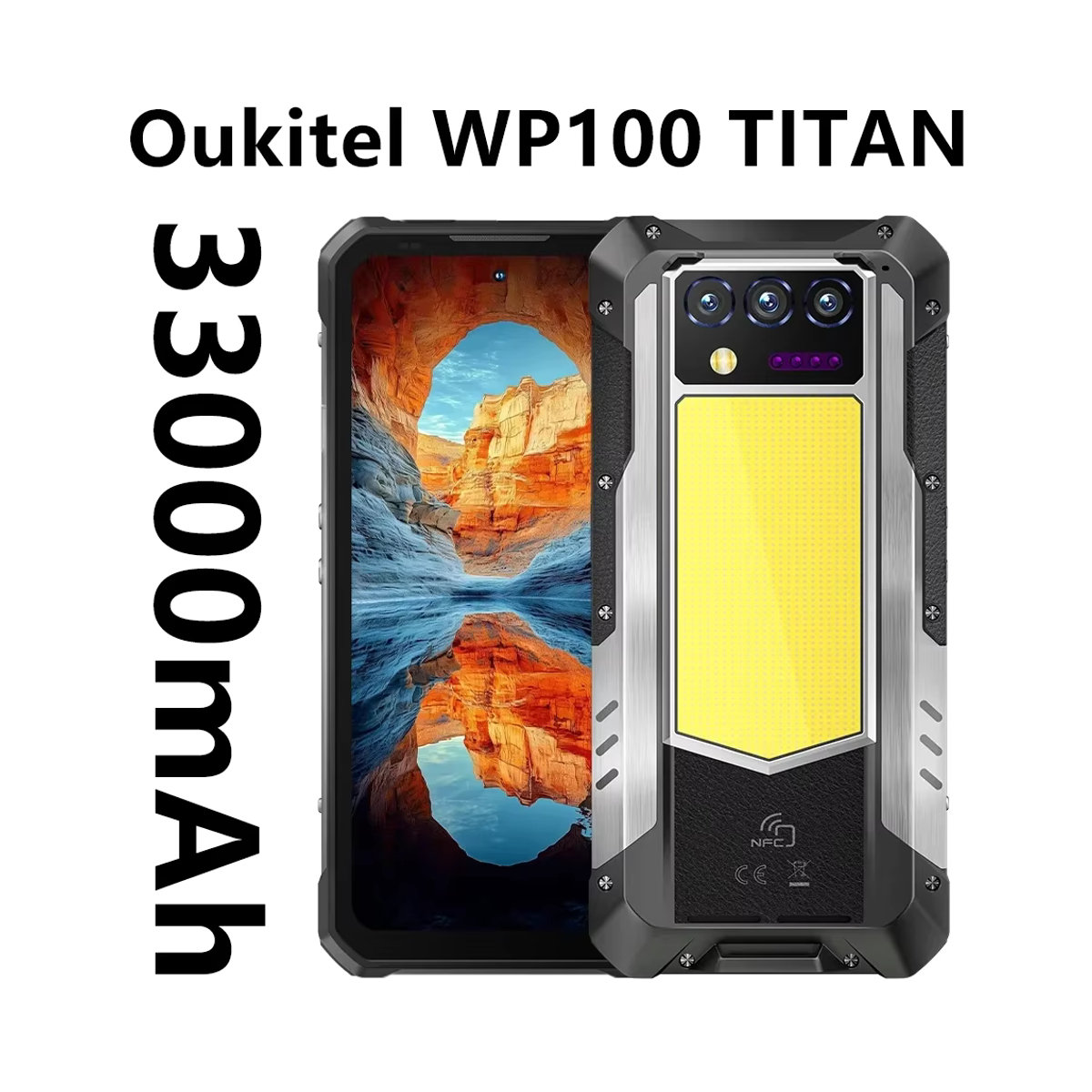 Oukitel WP100 TITAN Robustes Smartphone mit integriertem Projektor, 33.000 mAh Akku, 5G, 1200 Lumen Campinglicht und 200 MP Kamera mit NFC - Bild 6