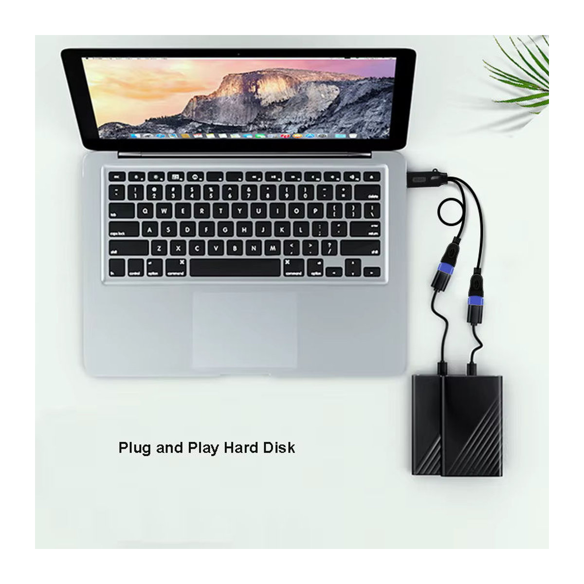 OULLX USB-Kabel-Splitter mit 2 Anschlüssen als OTG-Verlängerung und Ladestation in Schwarz - Bild 3