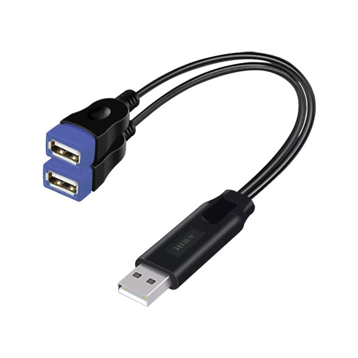 OULLX USB-Kabel-Splitter mit 2 Anschlüssen als OTG-Verlängerung und Ladestation in Schwarz - Bild 6