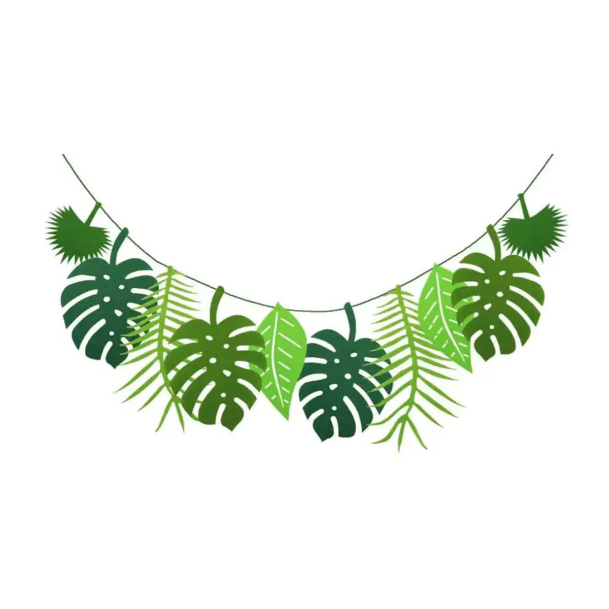 OURFETE Tropische Schildkrötenblatt-Girlande aus Papier in Grün für Hawaiianische Luau-Partys, Hochzeiten und Geburtstage - Bild 5