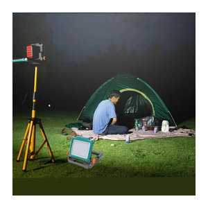 Outdoor-Camping Arbeitslampe und Flutlicht kompatibel mit Makita, Dewalt, Bosch, Milwaukee und Black Decker Akkus