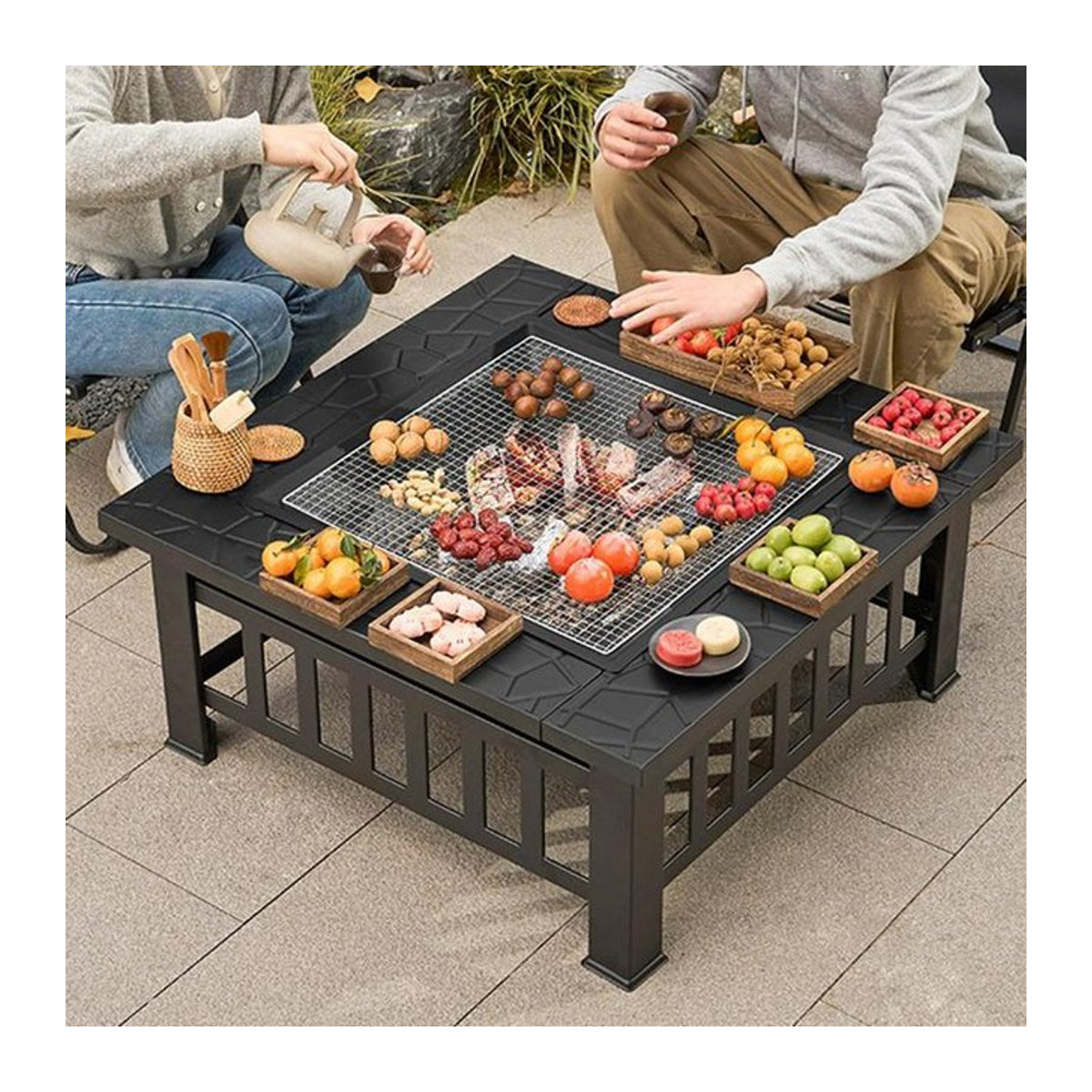 Outdoor Camping Feuerstelle Brazier für BBQ und Heizung im Winter - Bild 1