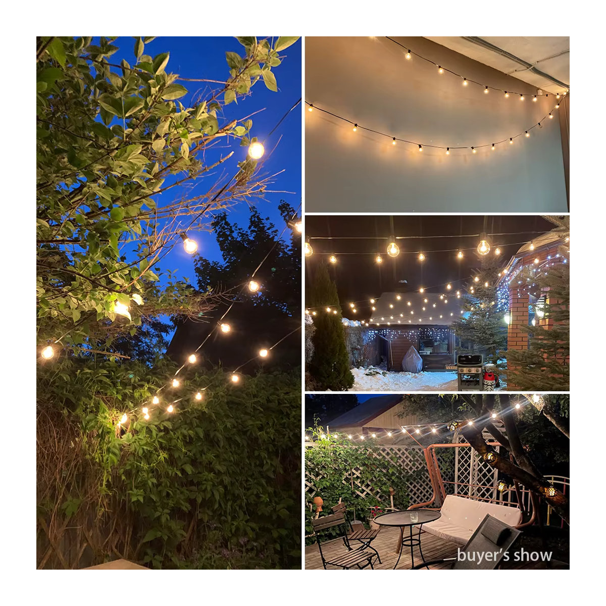 Outdoor Girlande mit klaren Globus-Glühbirnen für Terrasse und Weihnachtsdekoration - Bild 6