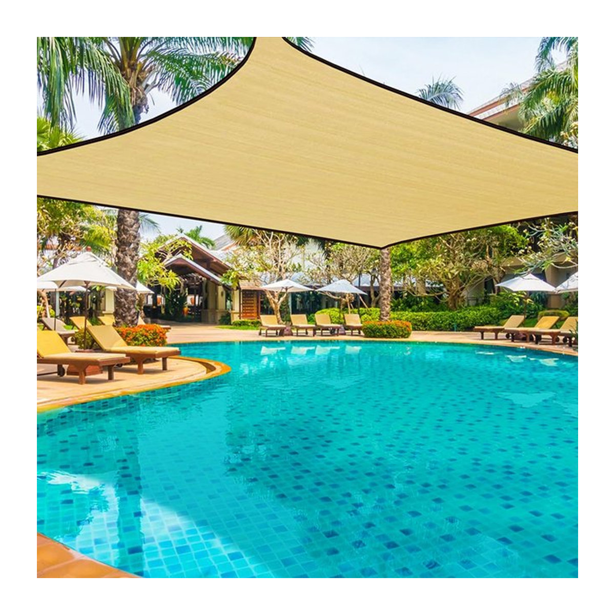 Outdoor Schattennetz zur Beschattung und als Sichtschutz für Garten, Terrasse oder Camping - Bild 1