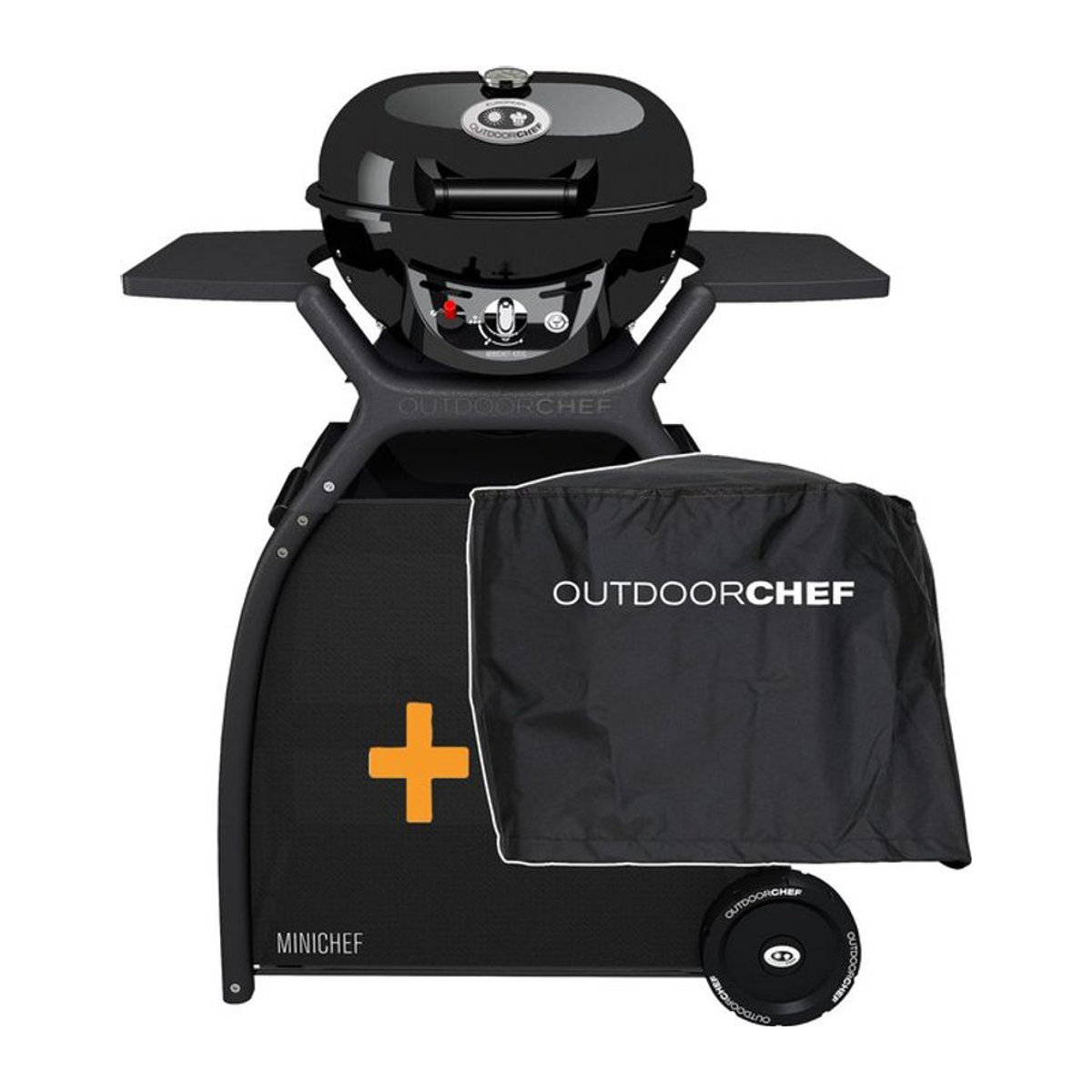 Outdoorchef Minichef 420 G Gasgrill in Schwarz inklusive Unterwagen und Abdeckhaube - Bild 1
