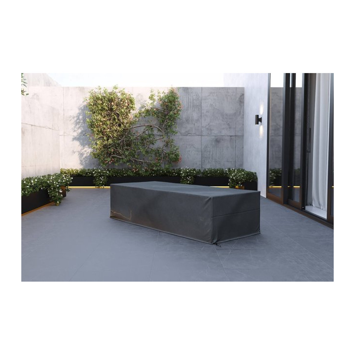 OUTFLEXX Abdeckhaube aus Polyester in Schwarz, B/T/H: 373 x 111 x 64 cm - Bild 1