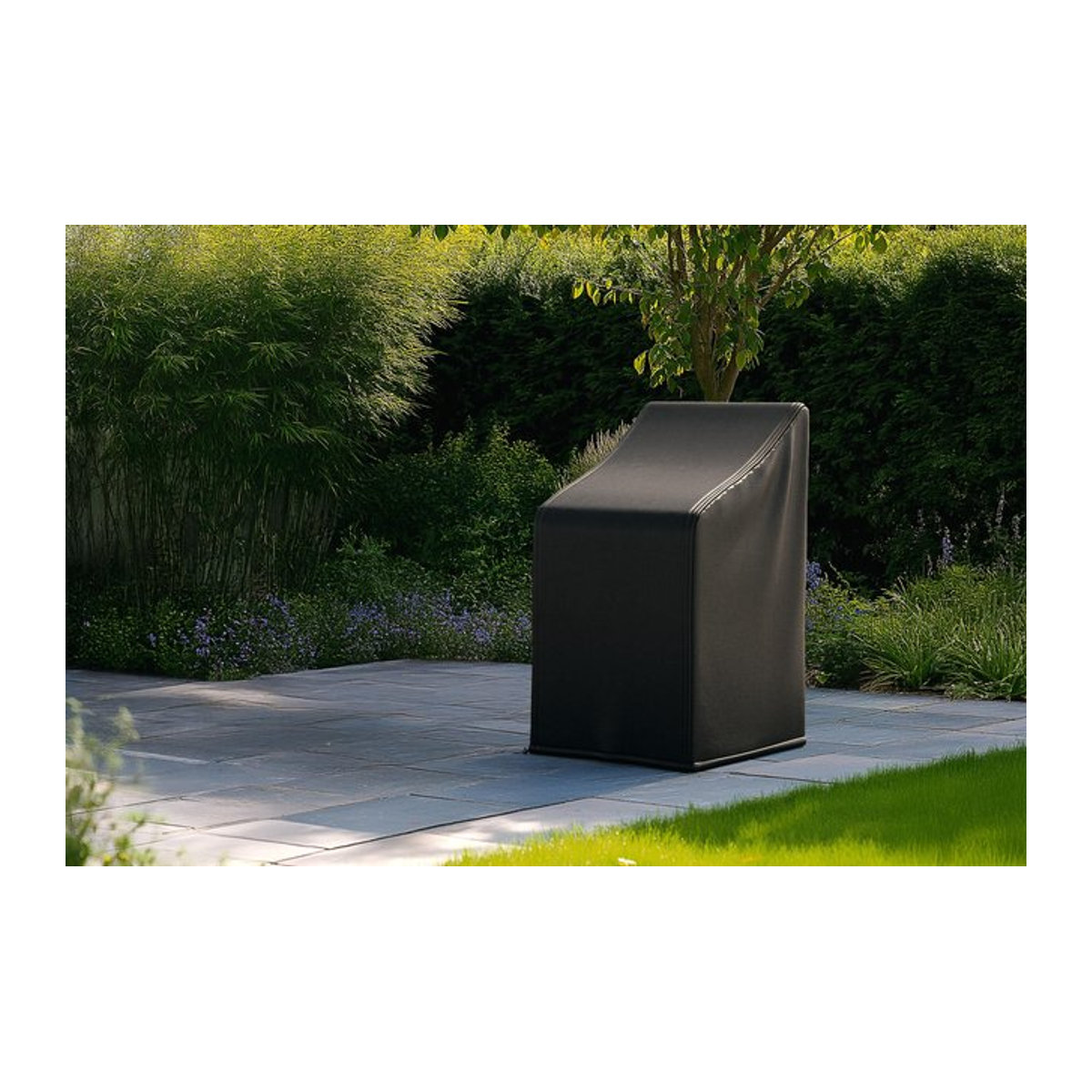 OUTFLEXX Abdeckhaube für Dining-Sessel aus Polyester in Schwarz, B/T/H: 65 x 79 x 65/112 cm - Bild 1