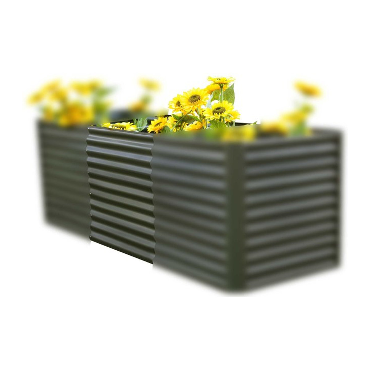OUTFLEXX Hochbeetverlängerung aus Aluminium-Zink-Stahl in Anthrazit, B/T/H: 80 x 90 x 84 cm - Bild 1