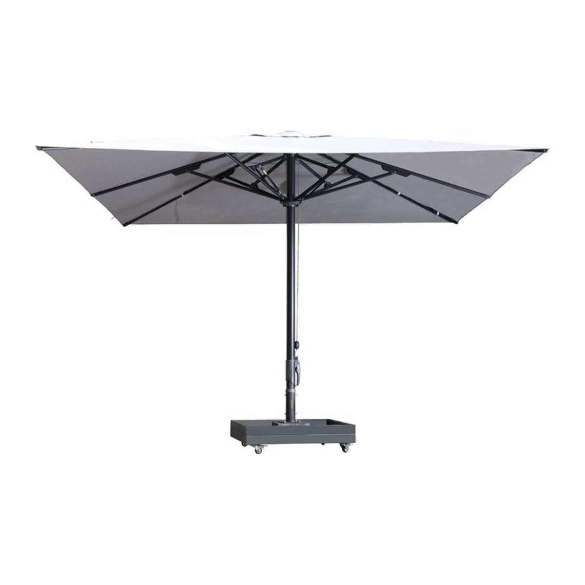 OUTFLEXX Sydney Sonnenschirm Grau aus Alu und Polyester mit Air-Vent System und befüllbarem Schirmständer, B/T/H: 400 x 400 cm - Bild 1