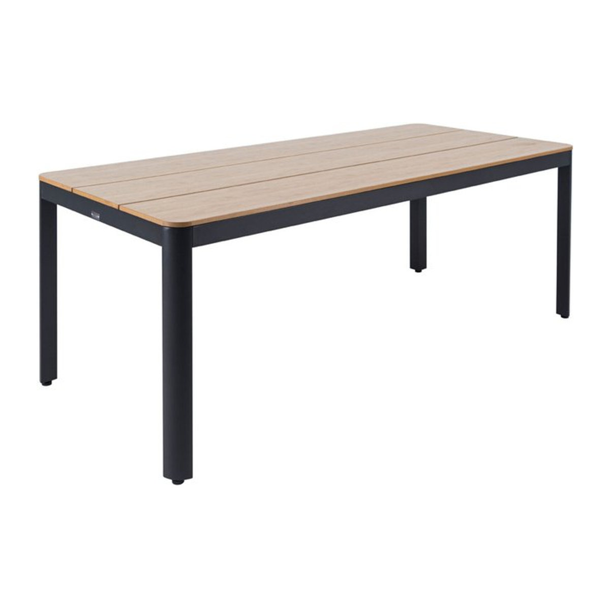 OUTFLEXX Tallinn Gartentisch modern in Natur/Schwarz aus Aluminium und Kunststoff, Breite: 200 cm, Tiefe: 90 cm, Höhe: 74 cm - Bild 1