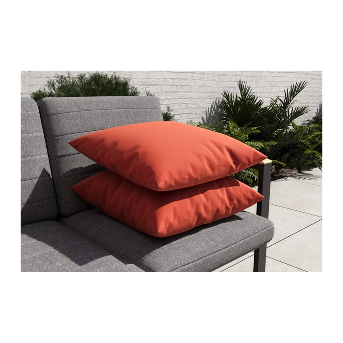 OUTFLEXX Tampere Dekokissen 2er-Set, orange, 45 x 45 cm - Bild 1