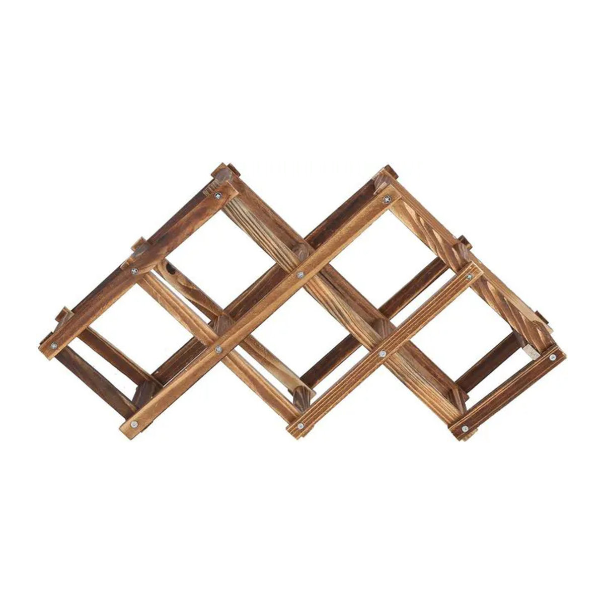 OutsideWorld Klappbarer Weinschrank aus Kiefer Holz in Natur Braun, Elegant und Minimalistisch im Landhausstil - Bild 1