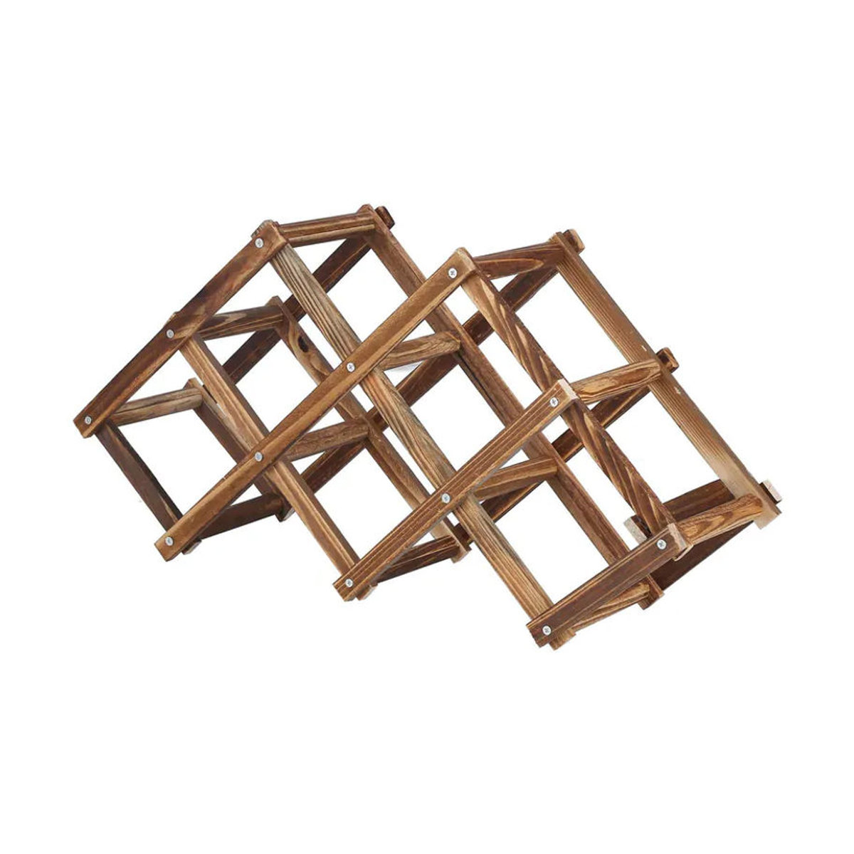 OutsideWorld Klappbarer Weinschrank aus Kiefer Holz in Natur Braun, Elegant und Minimalistisch im Landhausstil - Bild 2