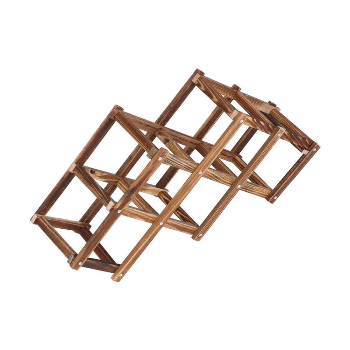 OutsideWorld Klappbarer Weinschrank aus Kiefer Holz in Natur Braun, Elegant und Minimalistisch im Landhausstil - Bild 3