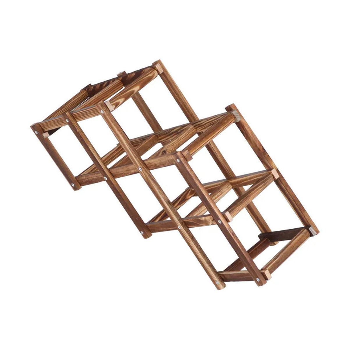 OutsideWorld Klappbarer Weinschrank aus Kiefer Holz in Natur Braun, Elegant und Minimalistisch im Landhausstil - Bild 5