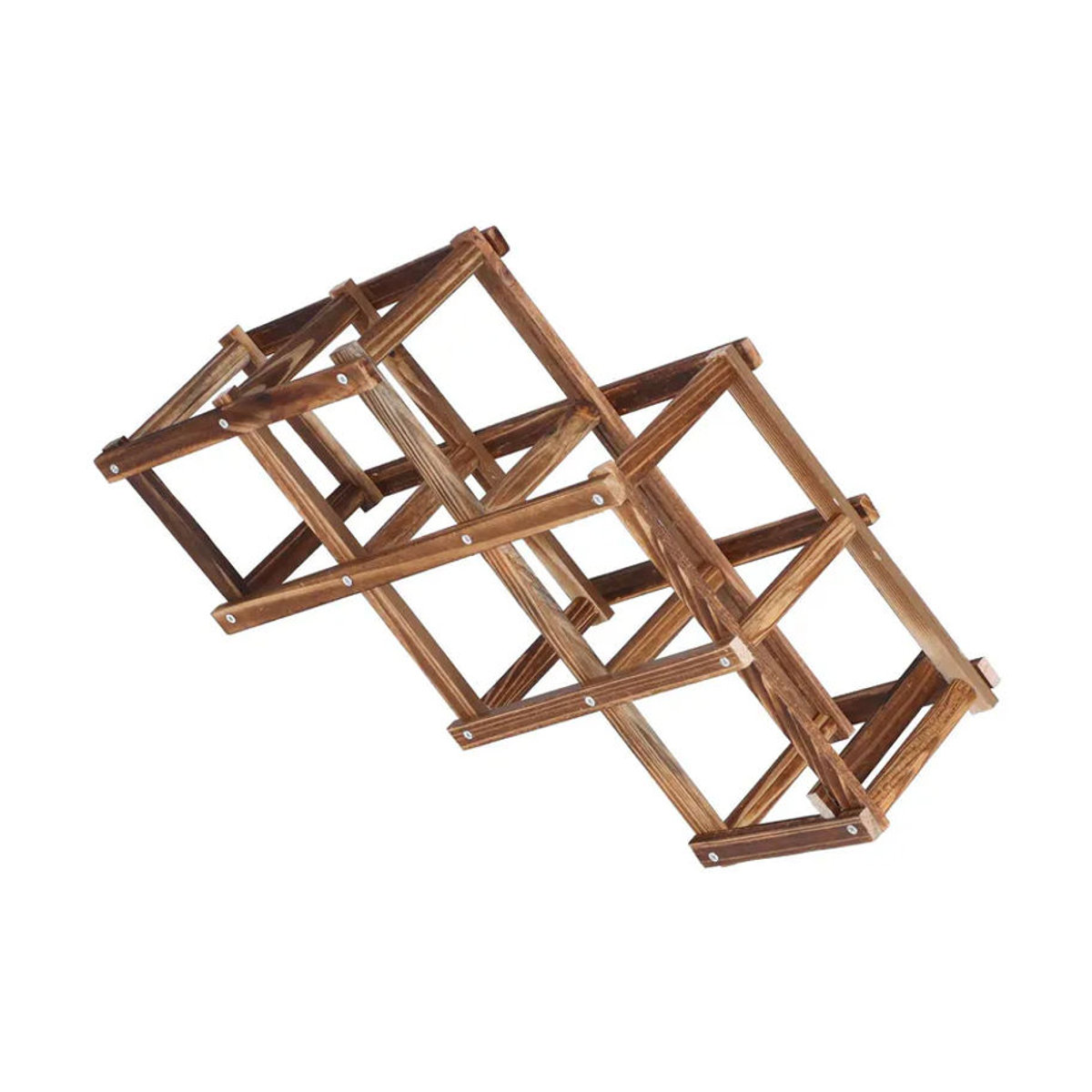 OutsideWorld Klappbarer Weinschrank aus Kiefer Holz in Natur Braun, Elegant und Minimalistisch im Landhausstil - Bild 6