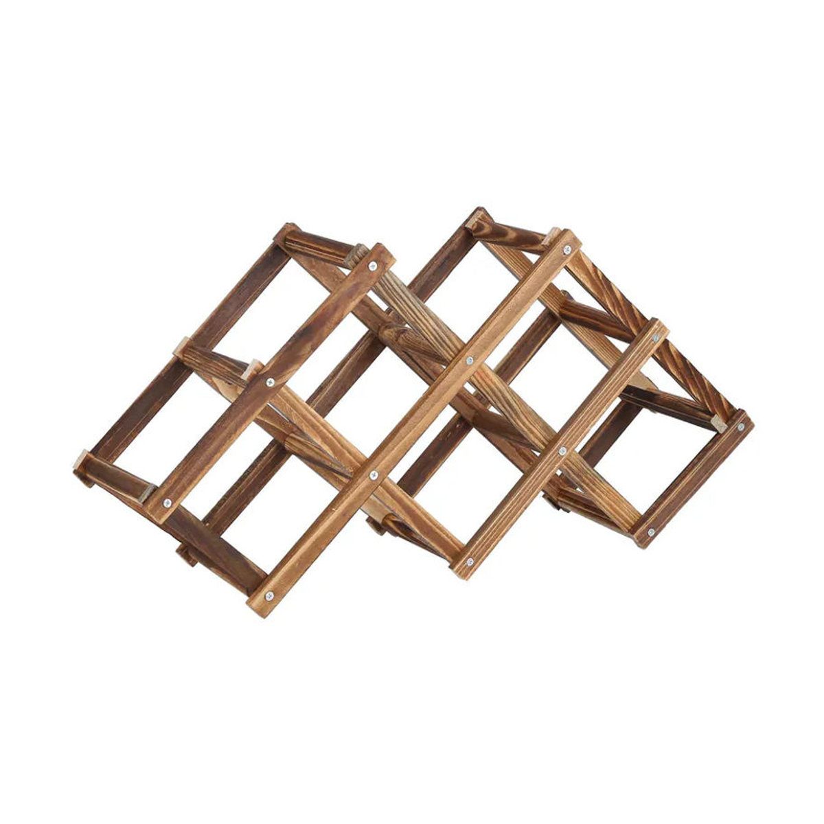 OutsideWorld Klappbarer Weinschrank aus Kiefer Holz in Natur Braun, Elegant und Minimalistisch im Landhausstil - Bild 7