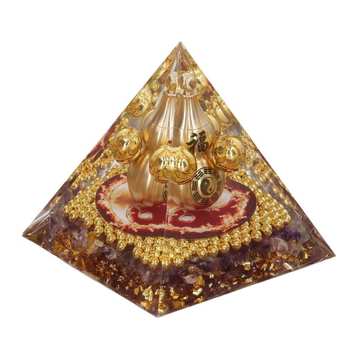 OutsideWorld Kristall-Pyramide aus Kunstharz in Mehrfarbig zur Dekoration für dein Zuhause oder dein Büro - Bild 1