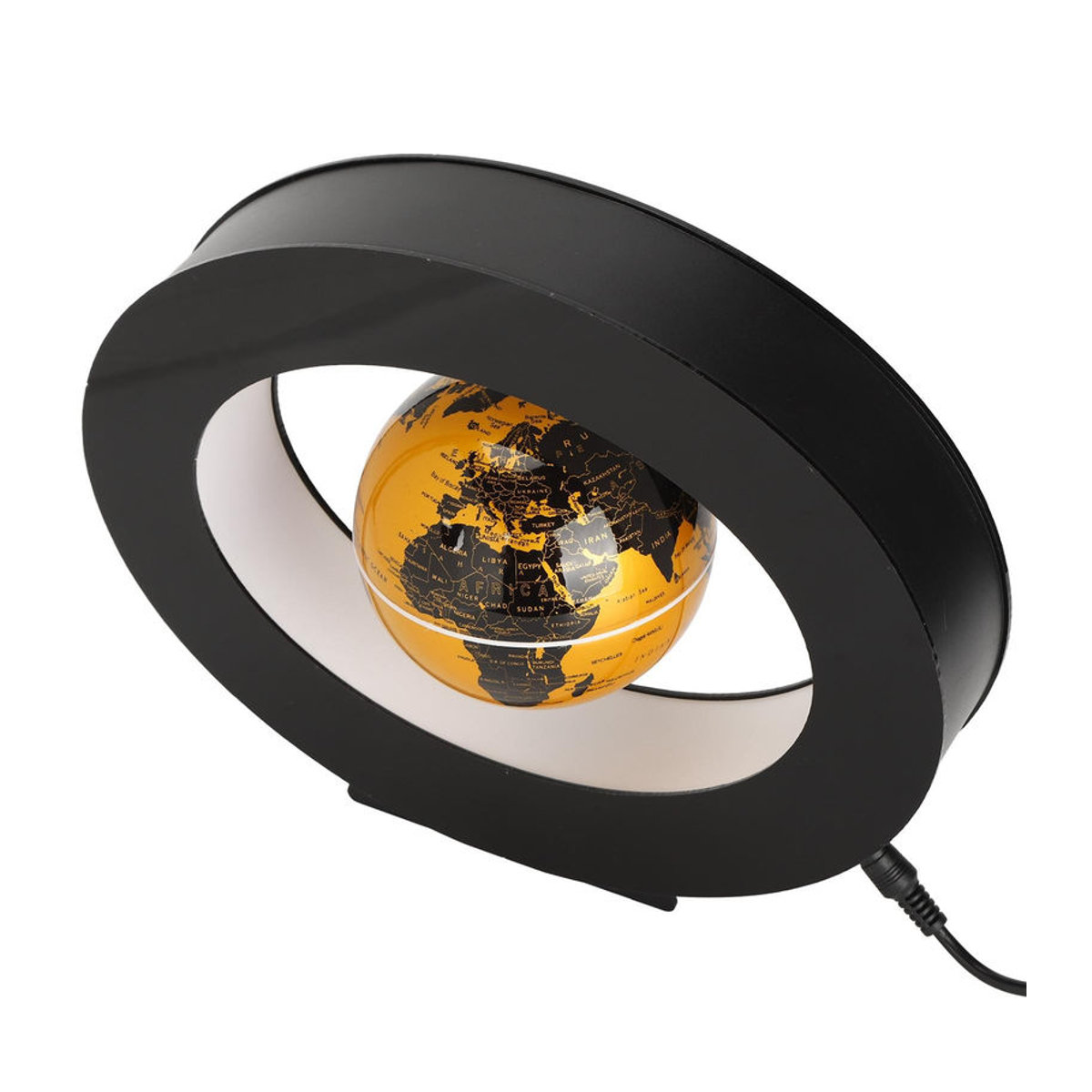 OutsideWorld Schwebender Globus mit magnetischer Levitation und ovalem Sockel, Politische Weltkarte als moderne Schreibtischdekoration, mehrfarbig - Bild 5