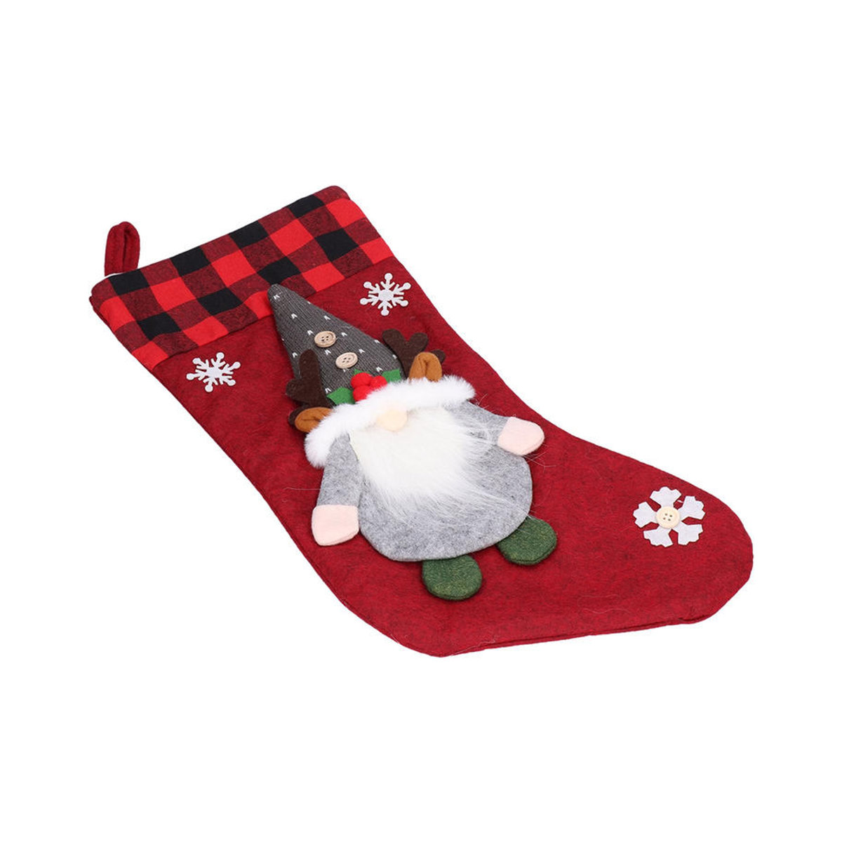 OutsideWorld Weihnachts-Hängeornament aus Textil mit Rentier und gesichtsloser Puppe in Rot - Bild 5