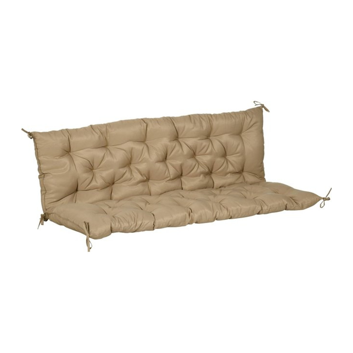 Outsunny 3 Sitzer Bankauflage Beige, Rechteckiges Sitzkissen aus Polyester für Gartenmöbel und Hollywoodschaukel, B/H/L: 150 x 8 x 98 cm - Bild 1