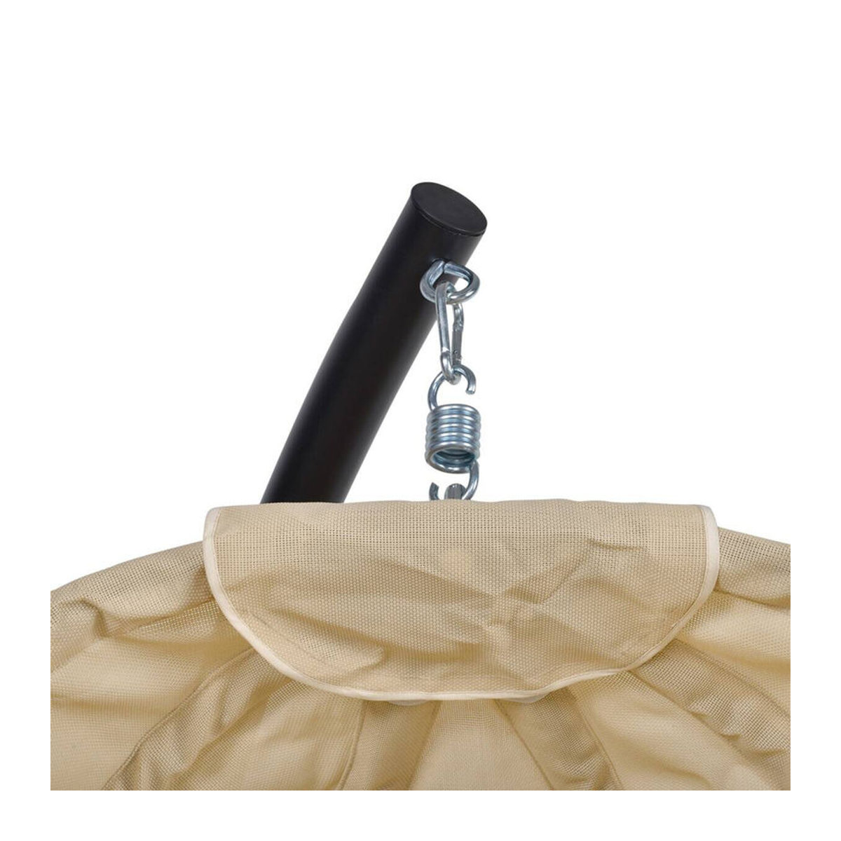 Outsunny Eiförmiger Hängesessel für den Außenbereich und Innenbereich, Schaukelstuhl aus Polyester und Metall, Beige/Schwarz, B/H/T: 95 x 170 x 125 cm - Bild 4