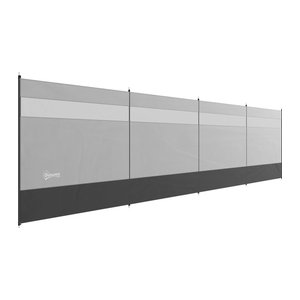 Outsunny faltbarer Camping Windschutz mit Sichtfenster und Heringen in Grau von Aosom B/H: 725 x 140 cm