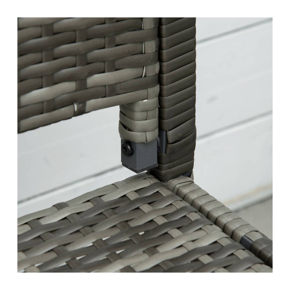 Outsunny Gartenbank aus Polyrattan und Stahl für 2 Personen, Grau, B/H/L: 60 x 122 x 85 cm - Bild 3