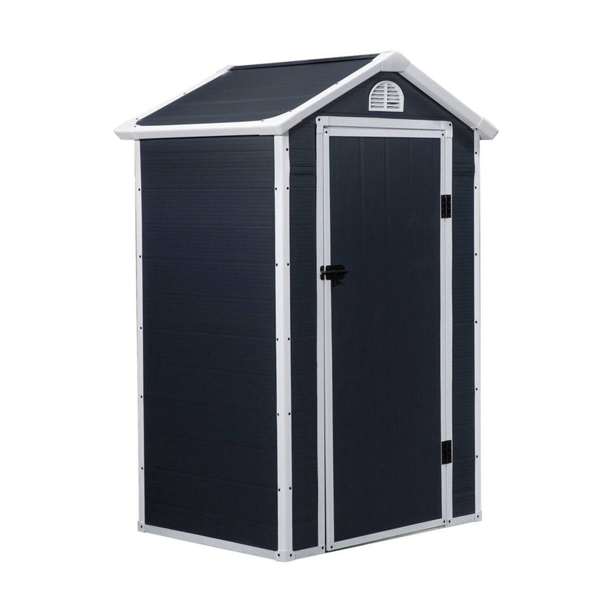 Outsunny Gartenhaus aus Kunststoff und Metall in Grau/Anthrazit B/T/H: 134 x 104 x 204 cm - Bild 2
