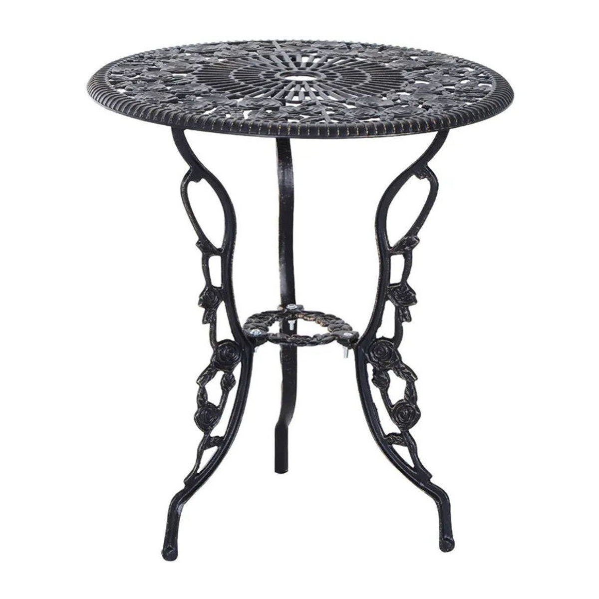 Outsunny Gartenmöbel-Set für 2 Personen aus Metall in Bronze und Schwarz im Retro-Design - Bild 4