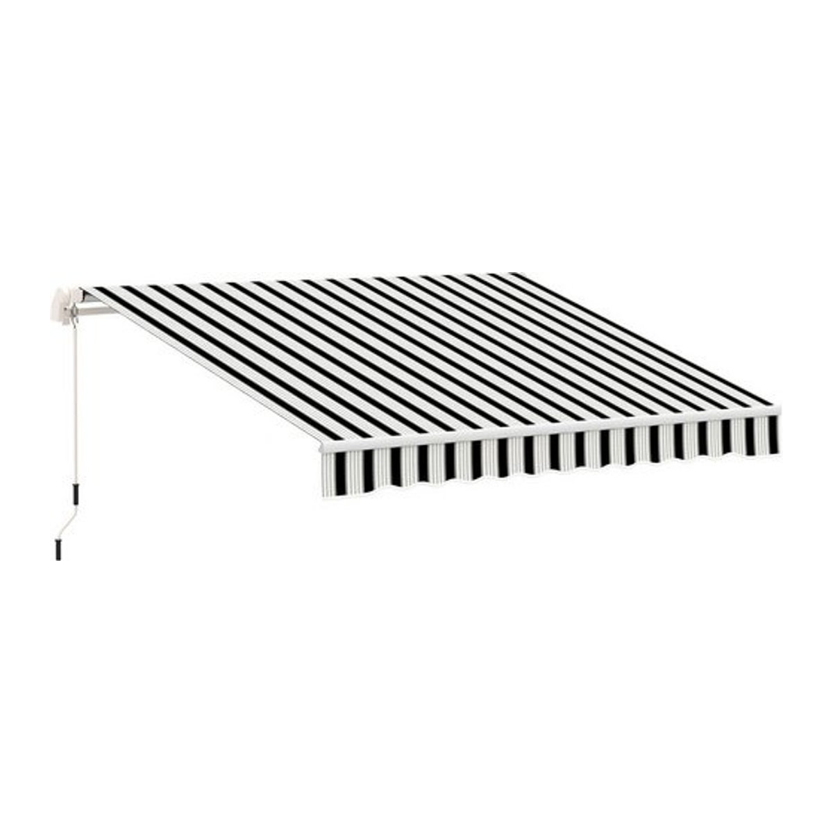 Outsunny Gelenkmarkise mit Handkurbel in Weiß, Breite: 245 cm, Länge: 395 cm - Bild 2