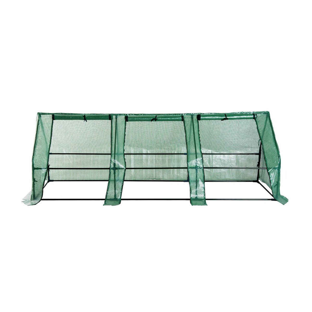Outsunny Gewächshaus für Garten und Balkon in Grün mit Stahlrahmen und Kunststofffolie, B/H/L: 90 x 90 x 270 cm - Bild 5
