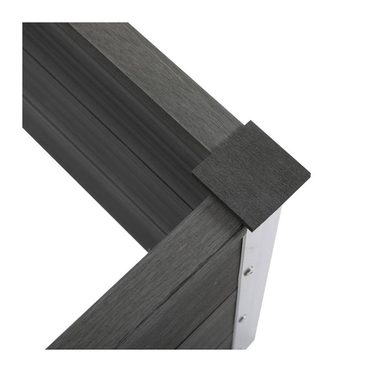 Outsunny Hochbeet aus Aluminium und Kunststoff in Grau, wetterfester Pflanzkasten ohne Boden für Terrasse und Balkon, B/H/L: 100 x 50 x 55,5 cm - Bild 3