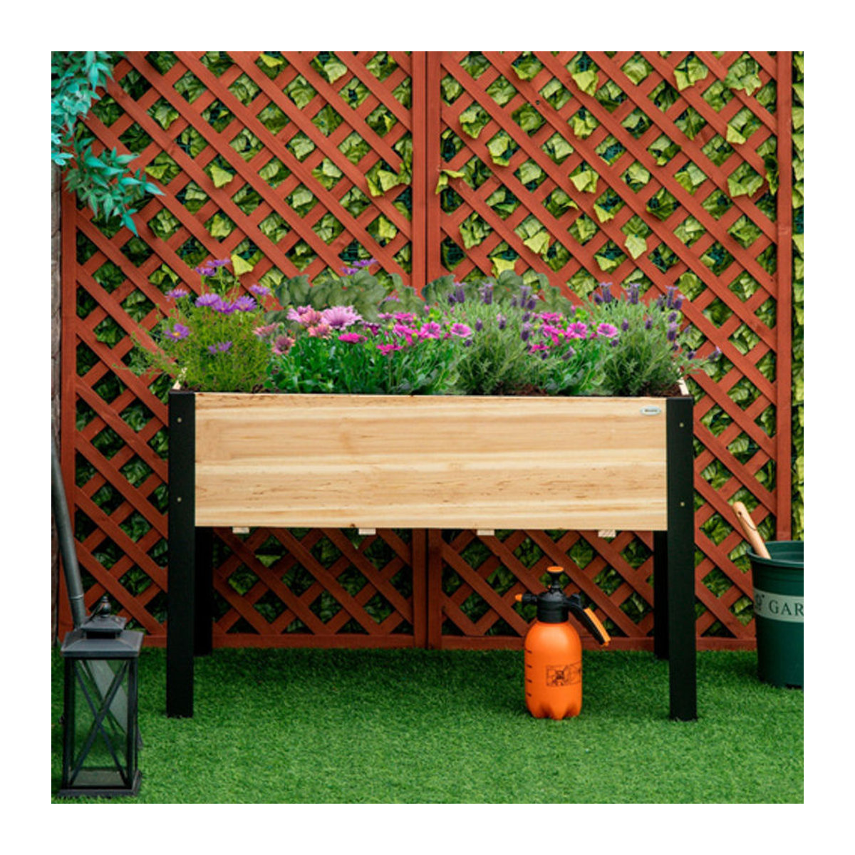 Outsunny Hochbeet aus Stahl in Schwarz, Beige oder Natur, B/H/L: 60 x 74 x 120 cm - Bild 6
