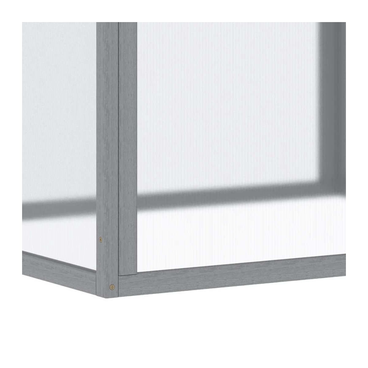 Outsunny Hochbeet Gewächshaus aus Massivholz und Polycarbonat in Grau, B/T/H: 80 x 80 x 90 cm - Bild 5