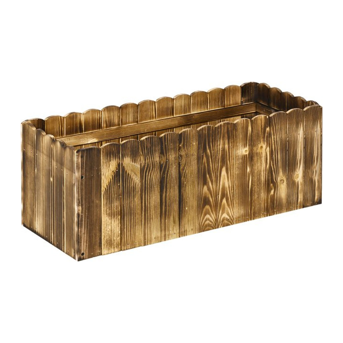 Outsunny Hochbeet Pflanzkasten aus Tannenholz in Braun, B/H/T: 80 x 30 x 33 cm - Bild 1