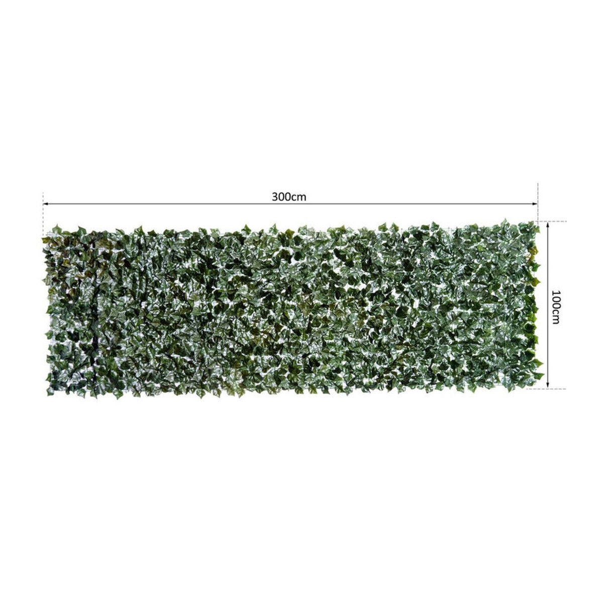 Outsunny Künstliche Sichtschutzhecke in Grün aus Kunststoff und Stoff, B x H: 300 x 100 cm - Bild 4