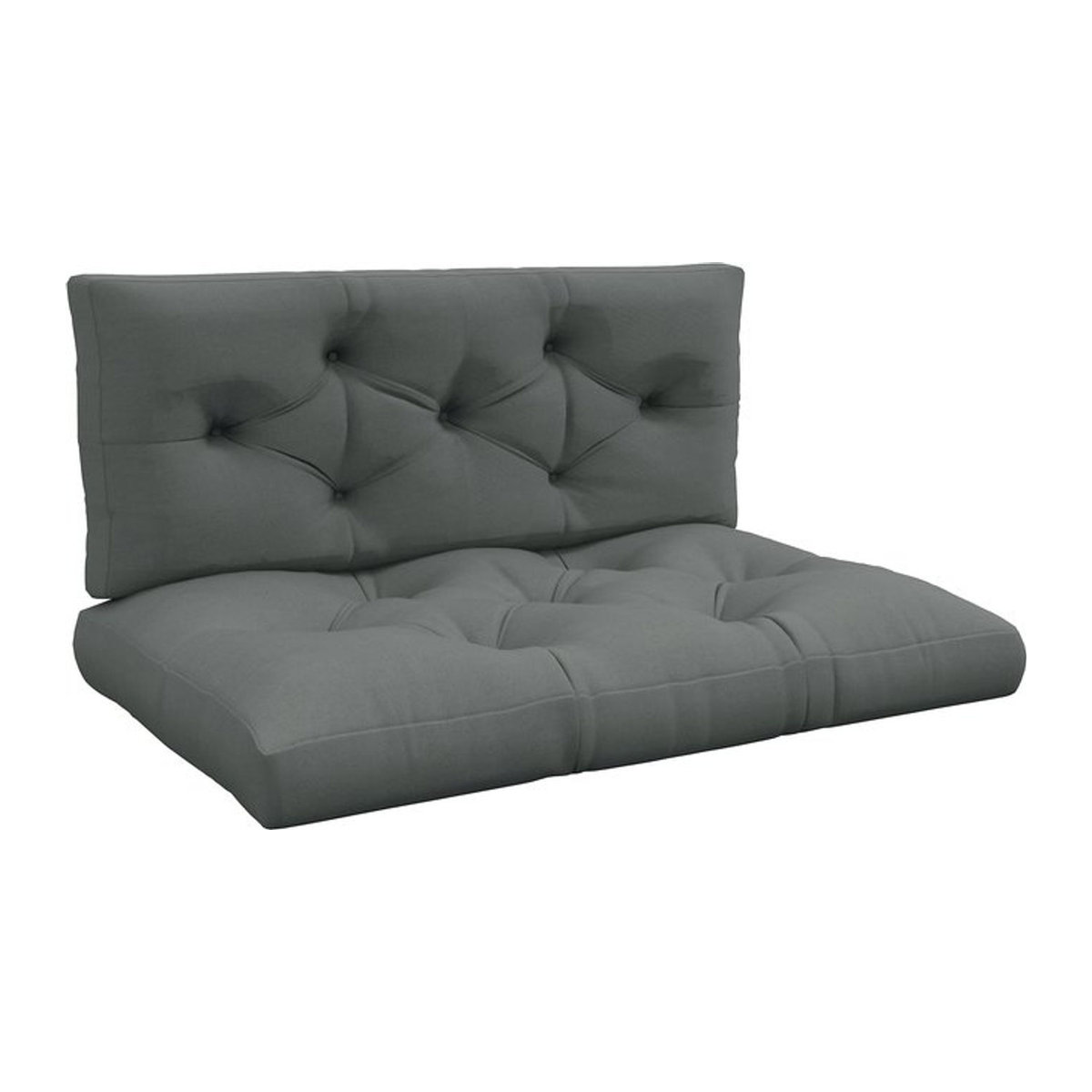 Outsunny Palettenkissen für 2 Sitzer Bankauflage mit UV-Schutz und wasserabweisender Polsterauflage aus Polyester, Grau, B/T/H: 120 x 80 x 10 cm - Bild 1