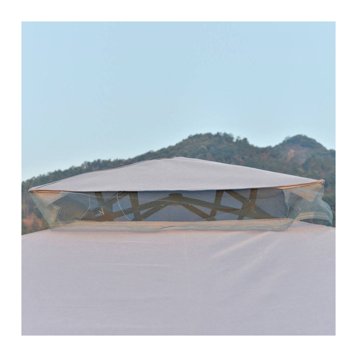 Outsunny Pavillon aus Metall und Polyester in Grau B/H/L: 294 x 265 x 294 cm - Bild 3