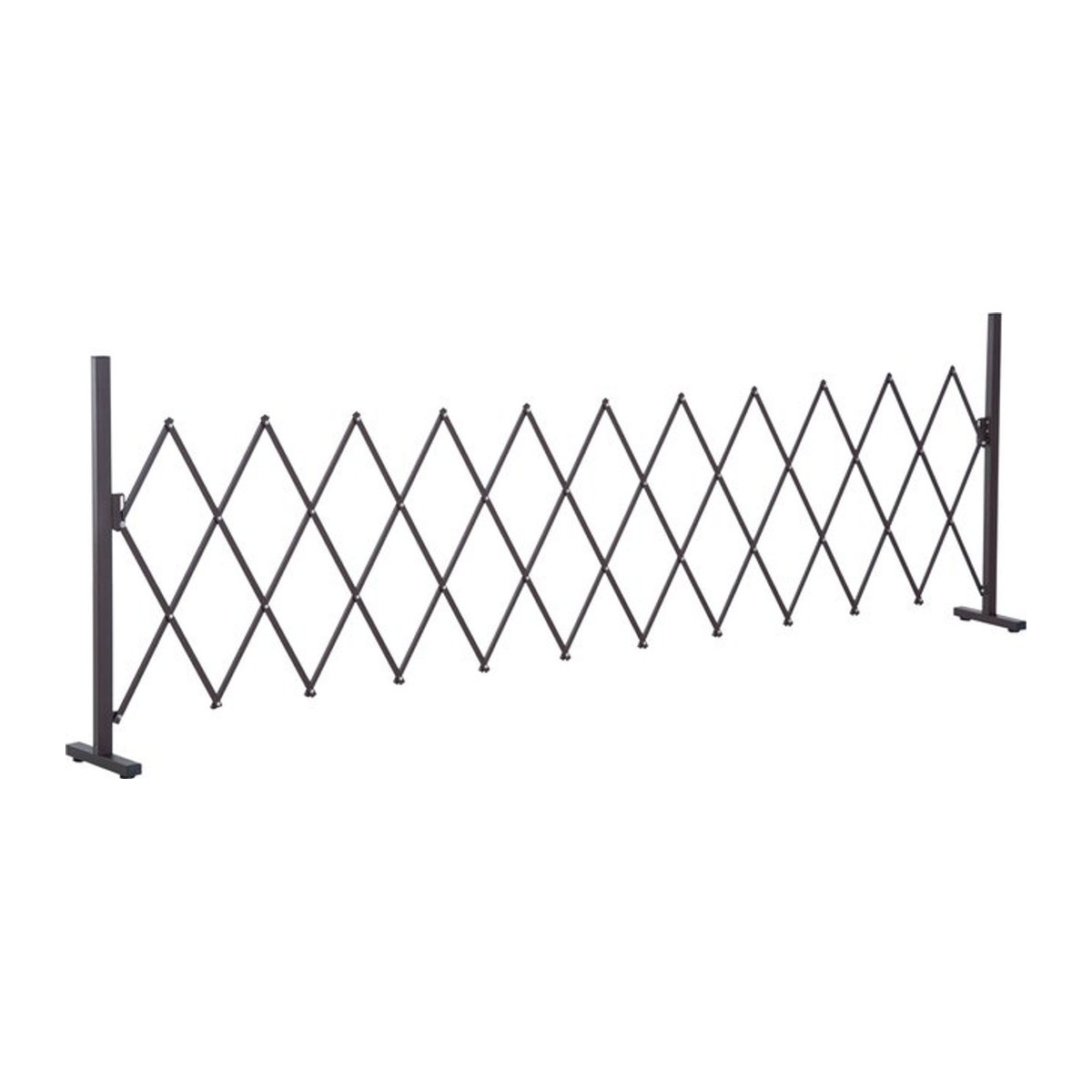 Outsunny Scherengitter ausziehbar aus Aluminium und Metall, Braun oder Schwarz, B/T/H: 31 x 30 x 103,5 cm, Länge: 35-300 cm - Bild 1