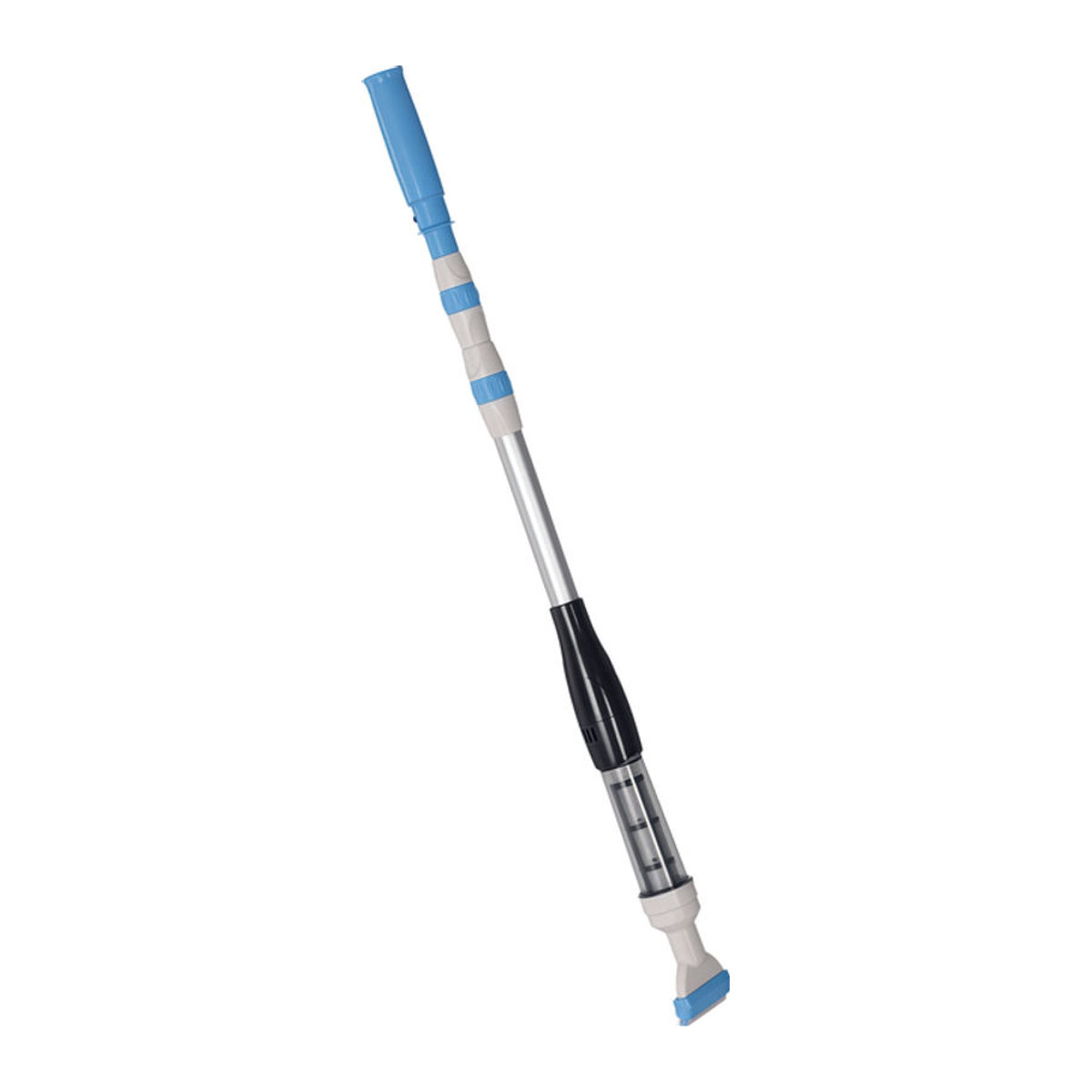 Outsunny Schnurloser Poolsauger mit Bürste und Teleskopgriff in Blau und Weiß aus Aluminium und Kunststoff, Höhe: 162 cm, Durchmesser: 6 cm - Bild 1