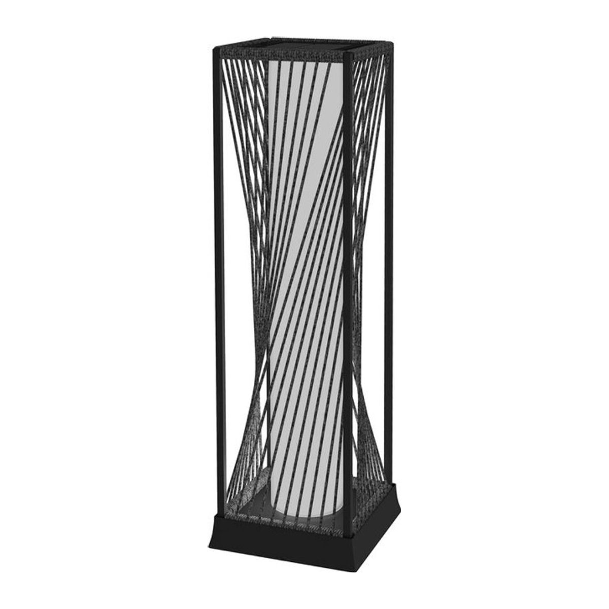 Outsunny Solar Stehlampe im Boho-Stil aus Polyrattan mit 25 warmweißen LEDs, IP44 wasserdichte Solarlaterne für Garten und Balkon, Aosom - Bild 1
