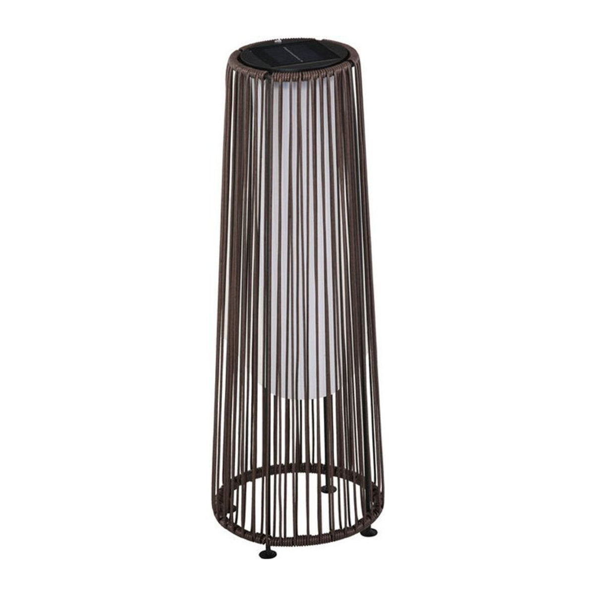 Outsunny Solarlampe Rattan in Braun mit warmweißem LED-Licht, IP44 Spritzwassergeschützt, B/T/H: 21,5 x 21,5 x 61 cm - Bild 1