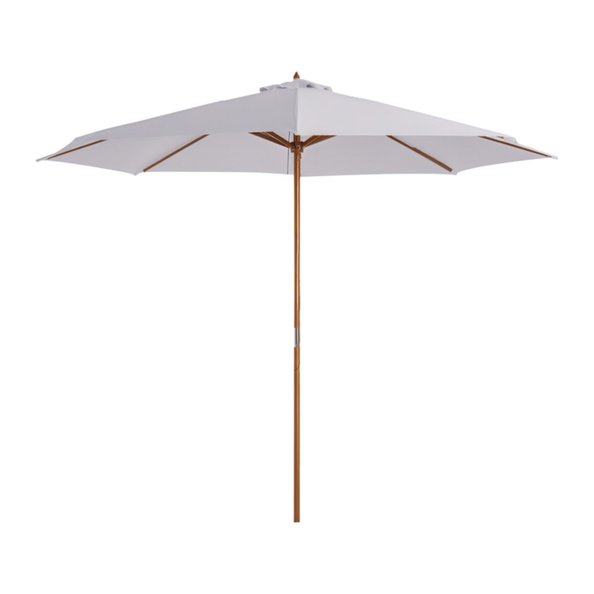 Outsunny Sonnenschirm aus Bambus und Holz in Cremeweiß, H: 250 cm, D: 300 cm - Bild 1