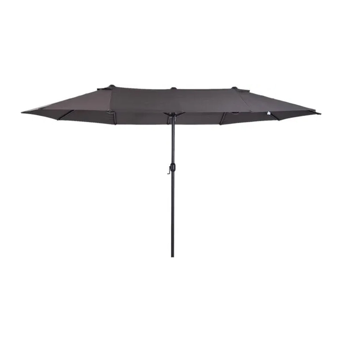 Outsunny Sonnenschirm aus Metall und Polyester in Grau, B/H/L: 270 x 240 x 460 cm - Bild 1