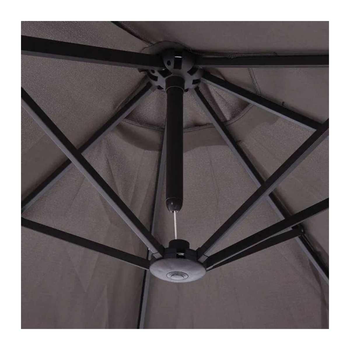 Outsunny Sonnenschirm aus Metall und Polyester in Grau, B/H/L: 270 x 240 x 460 cm - Bild 2