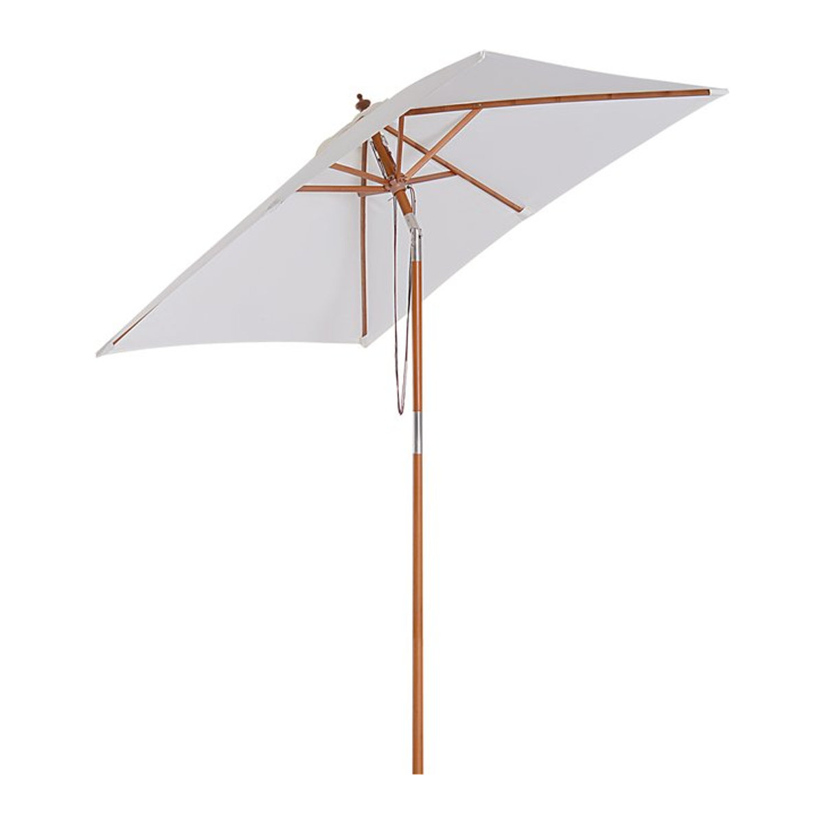 Outsunny Sonnenschirm aus Tannenholz und Polyester in Cremeweiß, 3-stufig einstellbar, B/T/H: 200 x 150 x 235 cm - Bild 1