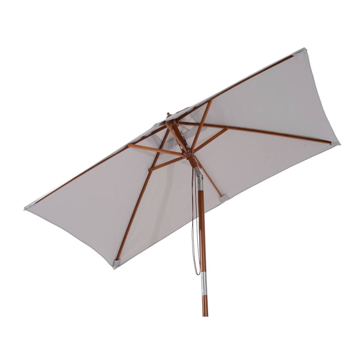 Outsunny Sonnenschirm Grau aus Tannenholz und Polyester, 3-stufig einstellbar, B/T/H: 150 x 200 x 235 cm - Bild 4